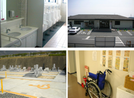 園内はご安心してお参り出来るように配慮されたバリアフリー設計